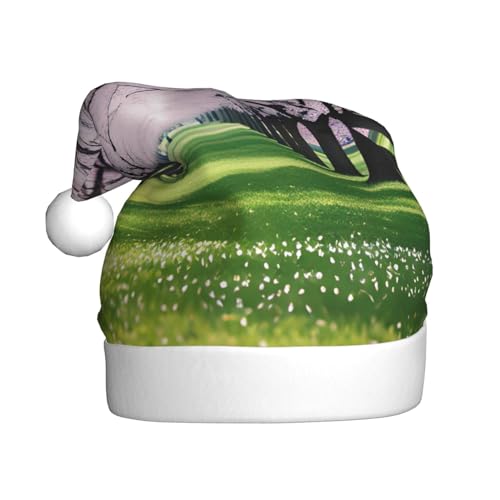 Spring Is In The Air Weihnachtsmütze für Erwachsene, flauschig, festliche Dekoration, Kopfbedeckung für Partys und Feiertage von SSIMOO