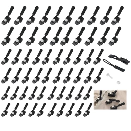 Reißverschluss Zipper, 60 Stück Universell Reißverschluss Reparatur Set, Reißverschluss Reparaturset für #3#5#8 Nylon Kunststoff Metall-Reißverschlüsse Einfacher Reparatur für Defekte Reißverschlüsse Reißverschluss Zipper, 60 Stück Universell Reißverschluss Reparatur Set, Reißverschluss Reparaturset für #3#5#8 Nylon Kunststoff Metall-Reißverschlüsse Einfacher Reparatur für Defekte Reißverschlüsse von SSJkeji