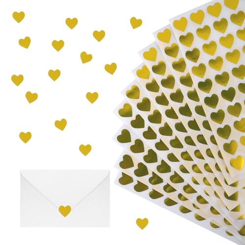 SSKHE 200 Stück Glitzer Herz Aufkleber Herz Aufkleber für Weihnachtsdekoration, Selbstklebende Herzform Aufkleber Dekoration Basteln Glänzend in Gold DIY Handwerk Scrapbooking Umschlag Dichtung SSKHE 200 Stück Glitzer Herz Aufkleber Herz Aufkleber für Weihnachtsdekoration, Selbstklebende Herzform Aufkleber Dekoration Basteln Glänzend in Gold DIY Handwerk Scrapbooking Umschlag Dichtung von SSKHE