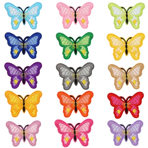 SSKHE Aufnäher zum Aufbügeln, Schultüte, Kinder-Bügelflicken für Kleidung, Hemden, Schultüte, Schulranzen, Kleidung (Schmetterling) von SSKHE