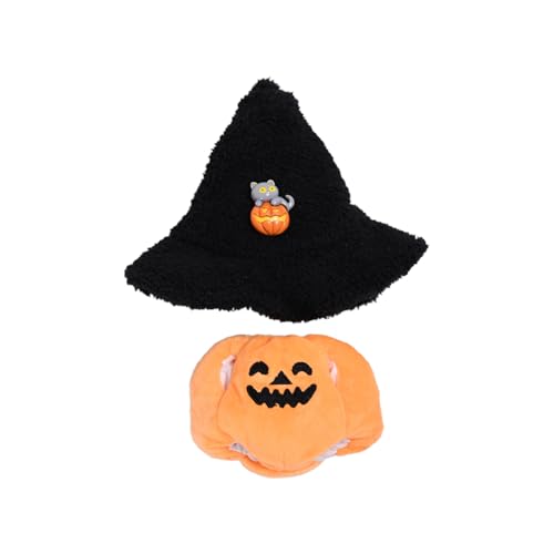 SSKHE Kürbis-Kleidung für 17 cm große Puppen – Unisex-Outfit mit schwarzem Hexenhut, perfekt für Halloween, Tag der Toten, Ostern und Partys, ideal für Fotografie und Sammlung SSKHE Kürbis-Kleidung für 17 cm große Puppen – Unisex-Outfit mit schwarzem Hexenhut, perfekt für Halloween, Tag der Toten, Ostern und Partys, ideal für Fotografie und Sammlung von SSKHE