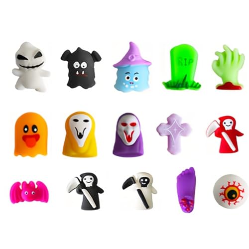 SSKHE Squishy Mini-Halloween-Spielzeug, 15 Stück, für Partytüten, inklusive Kürbis, Fledermaus, Spinne, Anti-Stress-Spielzeug für Halloween, Partys & Festivals SSKHE Squishy Mini-Halloween-Spielzeug, 15 Stück, für Partytüten, inklusive Kürbis, Fledermaus, Spinne, Anti-Stress-Spielzeug für Halloween, Partys & Festivals von SSKHE