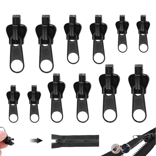 Universal Zip Repair Kit SSKHE Fix Zip Zipper Zip Slider Replacement Kit for Clothing, Boots, Bags, Jeans, Luggage and Purse -12Pcs Universal Zip Repair Kit SSKHE Fix Zip Zipper Zip Slider Replacement Kit for Clothing, Boots, Bags, Jeans, Luggage and Purse -12Pcs von SSKHE