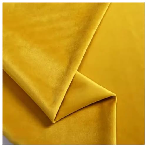 SSWZHANG Samtstoff Weich Elegant Möbelstoff Polsterstoff Möbel Sitzbezug Stoff Gelb zum Nähen,Vorhängen, Dekorationen, Kleidung 150cm Breit(Size:1.5x2m,Color:Gelb) von SSWZHANG
