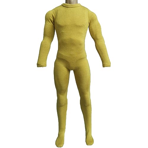 1/6 Maßstab männliche Figur Kleidung Langarm Bodysuit Unterwolle Overall Tuch für 30,5 cm Actionfigur Puppe Kleidung (Gelb) von SSbeauty M