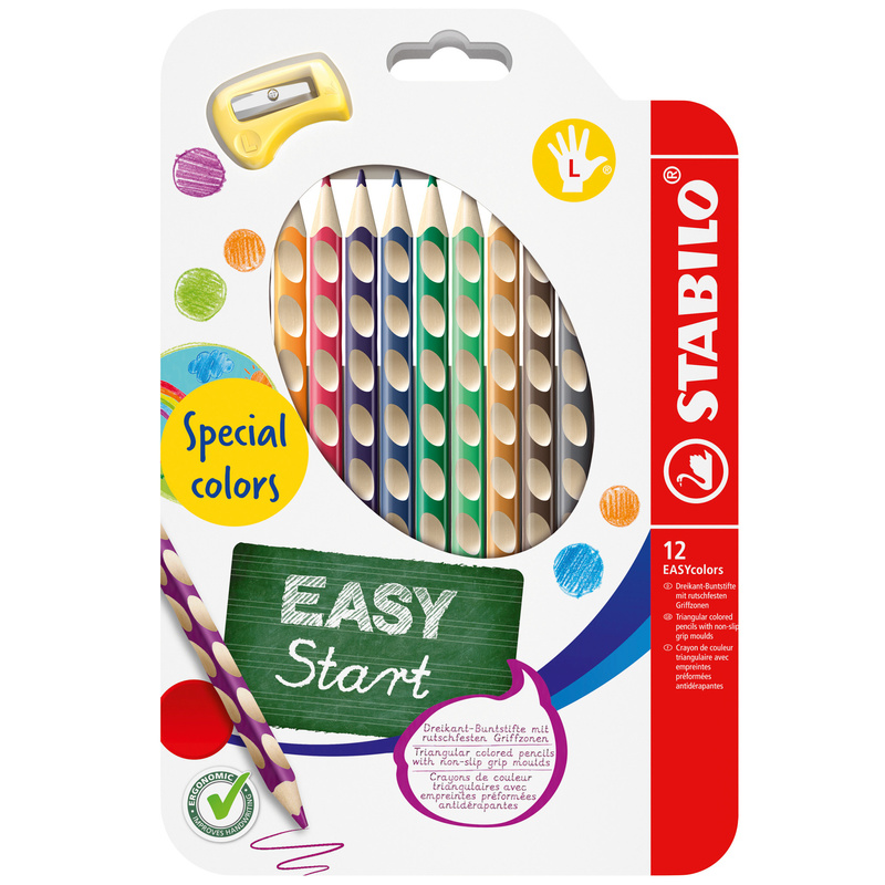 Buntstift Stabilo® Easycolors L 12Er-Pack Mit Spitzer von STABILO®