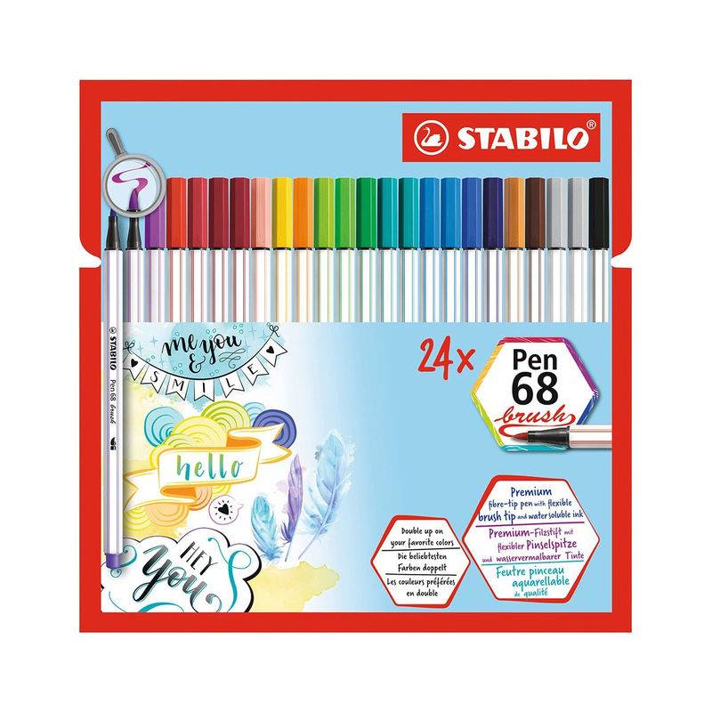 Filzstift Stabilo® Pen 68 Brush 24Er Im Kartonetui von STABILO®