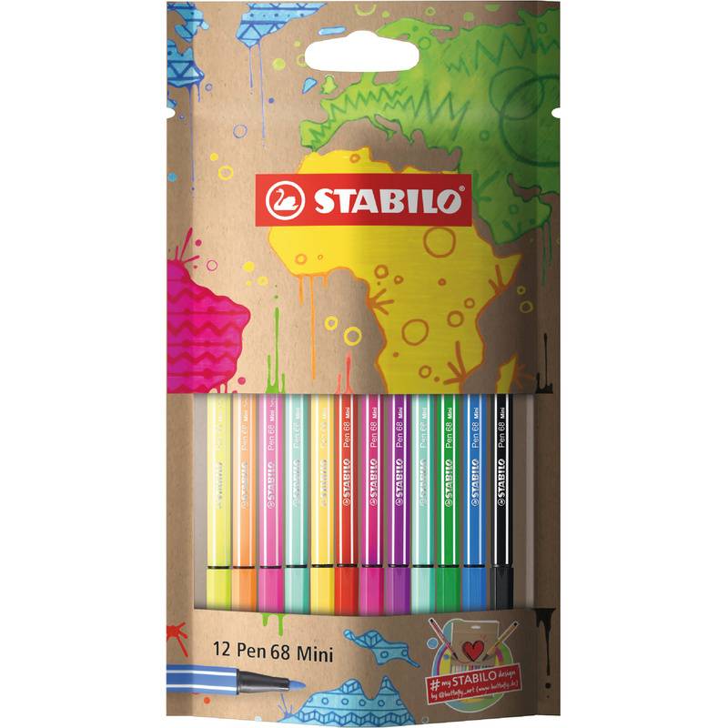 Filzstift Stabilo® Pen 68 Mini #Mystabilo®Design 12Er von STABILO®