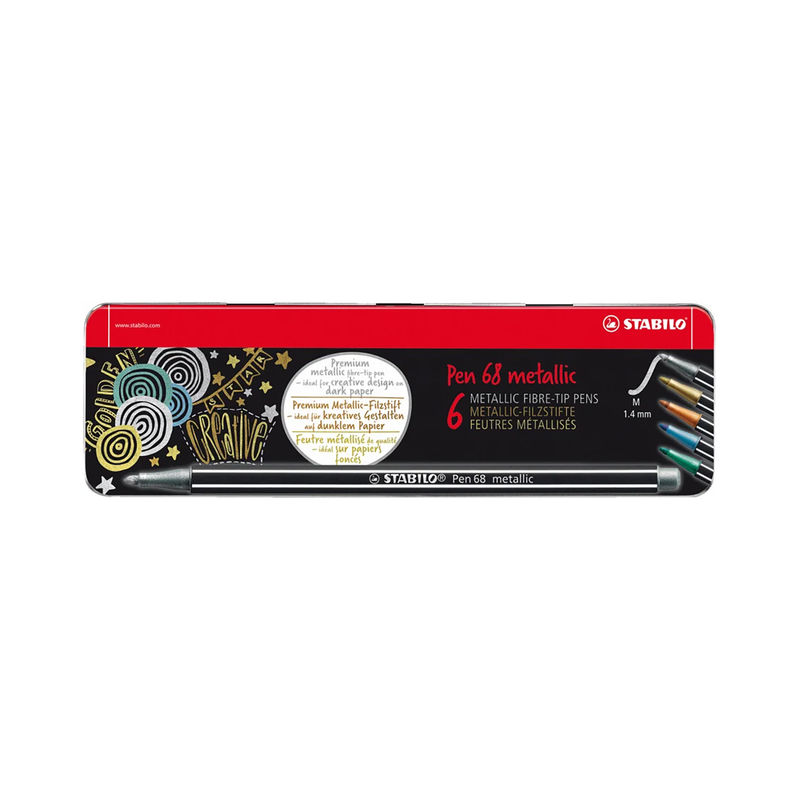 Filzstift Stabilo® Pen 68 Premium Metallic 6Er-Pack von STABILO®