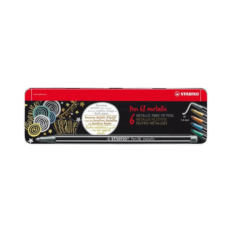 Filzstift Stabilo® Pen 68 Premium Metallic 6Er-Pack von STABILO®