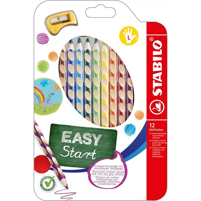 Buntstift Stabilo® Easycolors Für Linkshänder 12Er-Pack Mit Spitzer von STABILO®
