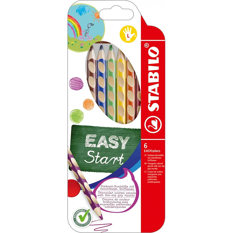 Buntstift Stabilo® Easycolors Für Linkshänder 6Er-Pack Mit Spitzer von STABILO®