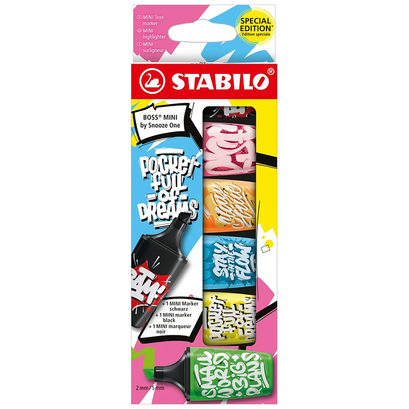 Textmarker Stabilo® Boss Mini By Snooze One 6Er-Pack von STABILO®