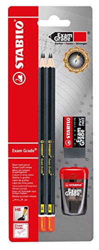 Bleistift-Set - STABILO Exam Grade - Härtegrad HB - inklusive Spitzer und Radiergummi von STABILO