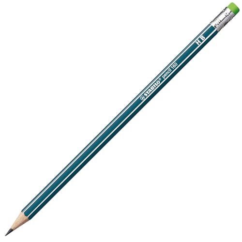 Bleistift mit Radiergummi - STABILO pencil 160 in petrol - Einzelstift - Härtegrad HB Bleistift mit Radiergummi - STABILO pencil 160 in petrol - Einzelstift - Härtegrad HB von STABILO