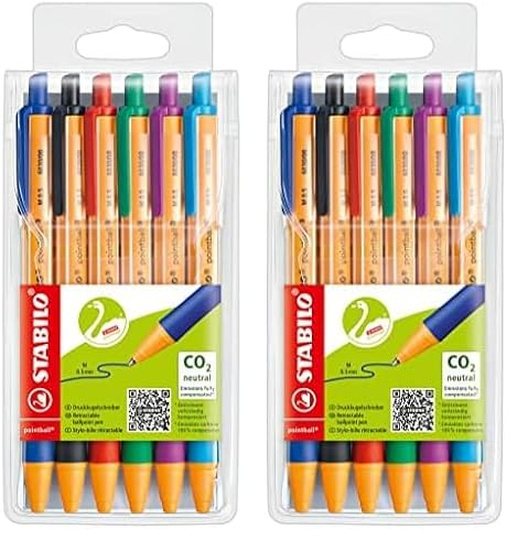Druck-Kugelschreiber - STABILO pointball - 2x 6er Pack - mit 6 verschiedenen Farben Druck-Kugelschreiber - STABILO pointball - 2x 6er Pack - mit 6 verschiedenen Farben von STABILO