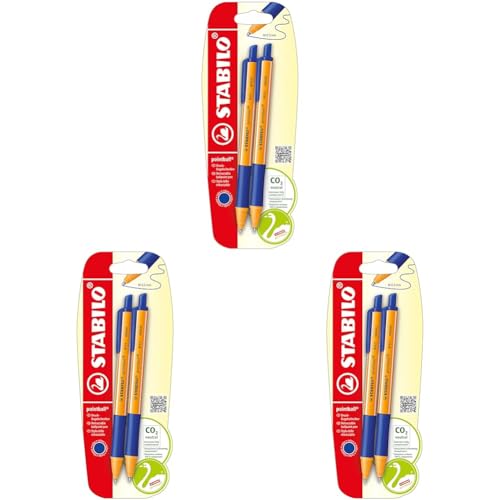 Druck-Kugelschreiber - STABILO pointball - 3x 2er Pack - blau Druck-Kugelschreiber - STABILO pointball - 3x 2er Pack - blau von STABILO