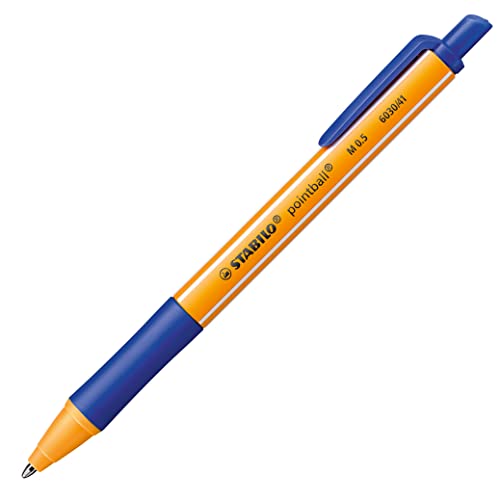 Druck-Kugelschreiber - STABILO pointball - Einzelstift - blau von STABILO
