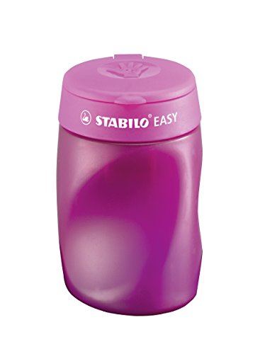 STABILO - Ergonomischer Dosen-Spitzer für Rechtshänder - EASYsharpener - 3 in 1 - pink von STABILO