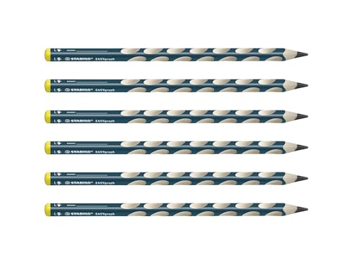 Ergonomischer Dreikant-Bleistift für Linkshänder - STABILO EASYgraph in petrol - Einzelstift - Härtegrad HB von STABILO