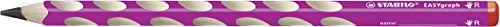 Ergonomischer Dreikant-Bleistift für Rechtshänder - STABILO EASYgraph in pink - Einzelstift - Härtegrad 2B von STABILO