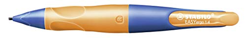 Ergonomischer Druck-Bleistift für Rechtshänder - STABILO EASYergo 1.4 in ultramarinblau/neonorange - inkl. 3 dünner Minen - Härtegrad HB von STABILO