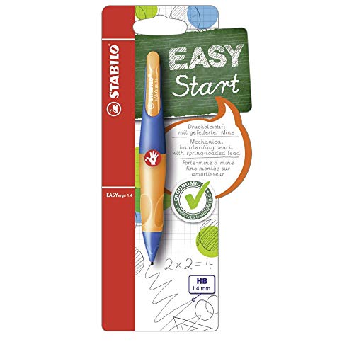 STABILO - Ergonomischer Druck-Bleistift für Rechtshänder - EASYergo 1.4 in ultramarinblau/neonorange - Einzelstift - inklusive 3 dünner Minen - Härtegrad HB STABILO - Ergonomischer Druck-Bleistift für Rechtshänder - EASYergo 1.4 in ultramarinblau/neonorange - Einzelstift - inklusive 3 dünner Minen - Härtegrad HB von STABILO
