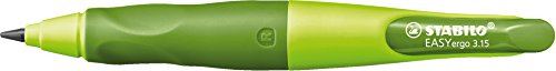 Ergonomischer Druck-Bleistift für Rechtshänder - STABILO EASYergo 3.15 in hellgrün/dunkelgrün - inkl. 1 dicken Mine - Härtegrad HB & Spitzer von STABILO