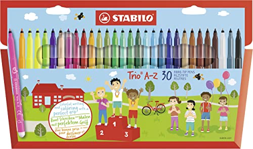 Filzstift - STABILO Trio A-Z - 30er Pack - mit 30 verschiedenen Farben von STABILO