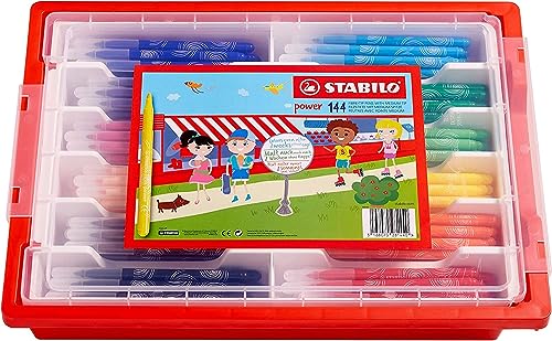 Filzstift - STABILO power - 144er Box - mit 12 verschiedenen Farben von STABILO