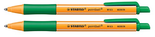 STABILO pointball Kugelschreiber - grün - 2 Stück von STABILO