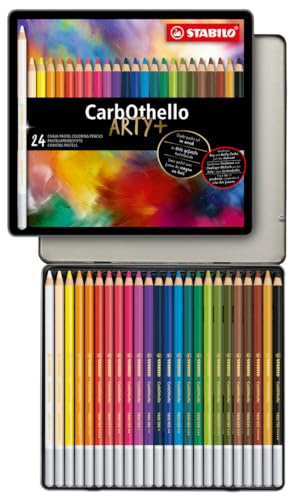 Pastellkreidestift - STABILO CarbOthello - ARTY+ - 24er Metalletui - mit 24 verschiedenen Farben von STABILO