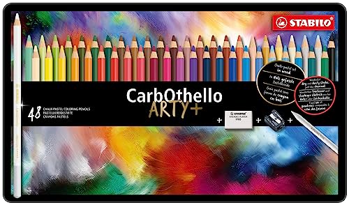 Pastellkreidestift - STABILO CarbOthello - ARTY+ - 48er Metalletui - mit 48 verschiedenen Farben von STABILO
