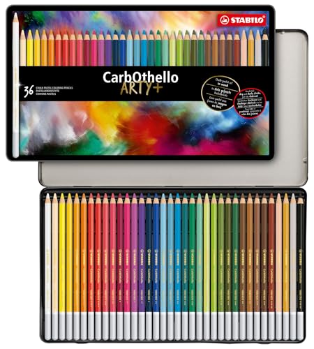 Pastellkreidestift - STABILO CarbOthello - ARTY+ - 36er Metalletui - mit 36 verschiedenen Farben von STABILO