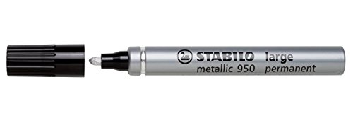 Permanentmarker - STABILO metallic 950 - breit - Einzelstift - silber von STABILO