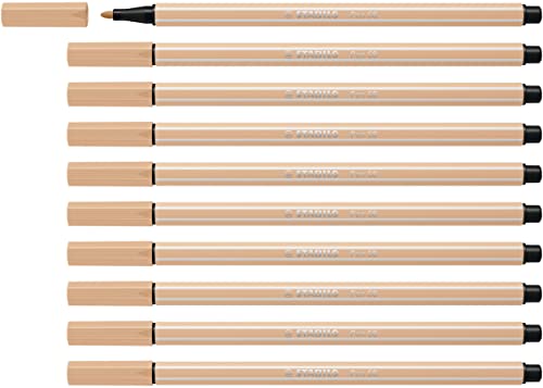 Premium-Filzstift - STABILO Pen 68 - 10er Pack - beige von STABILO