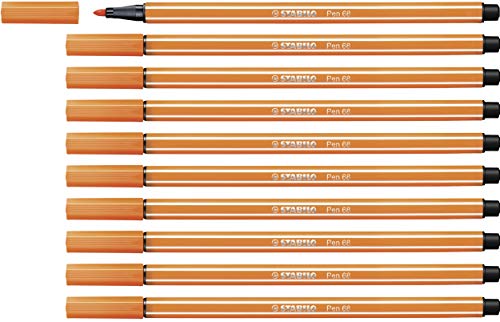 Premium-Filzstift - STABILO Pen 68 - 10er Pack - gelbrot von STABILO