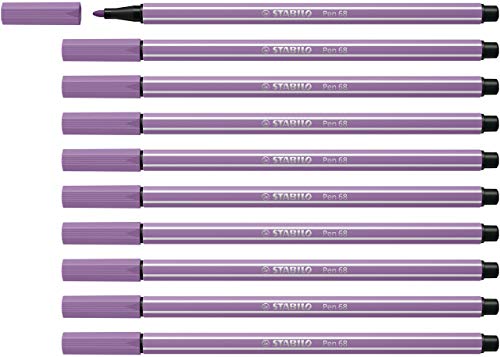 Premium-Filzstift - STABILO Pen 68 - 10er Pack - grauviolett von STABILO