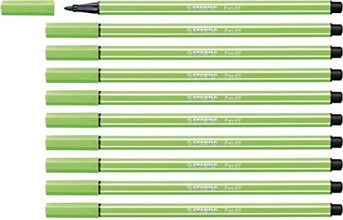Premium-Filzstift - STABILO Pen 68 - 10er Pack - laubgrün von STABILO