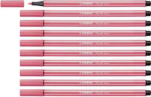 Premium-Filzstift - STABILO Pen 68 - 10er Pack - neonrot Premium-Filzstift - STABILO Pen 68 - 10er Pack - neonrot von STABILO