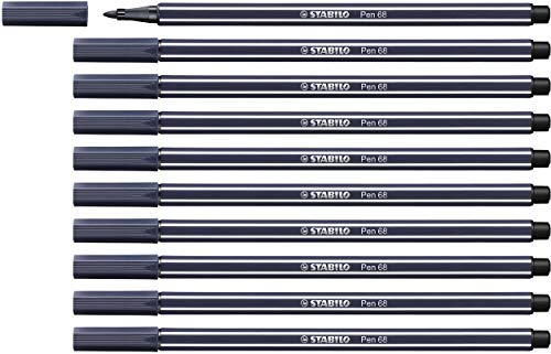 STABILO - Premium-Filzstift - Pen 68-10er Pack - paynesgrau STABILO - Premium-Filzstift - Pen 68-10er Pack - paynesgrau von STABILO