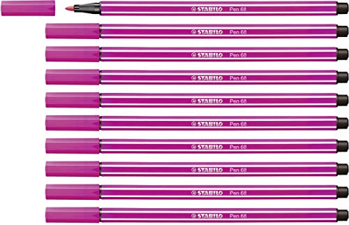 Premium-Filzstift - STABILO Pen 68 - 10er Pack - rosarot von STABILO