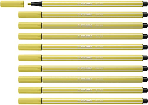 Premium-Filzstift - STABILO Pen 68 - 10er Pack - senf von STABILO