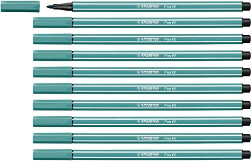 Premium-Filzstift - STABILO Pen 68 - 10er Pack - türkisblau von STABILO