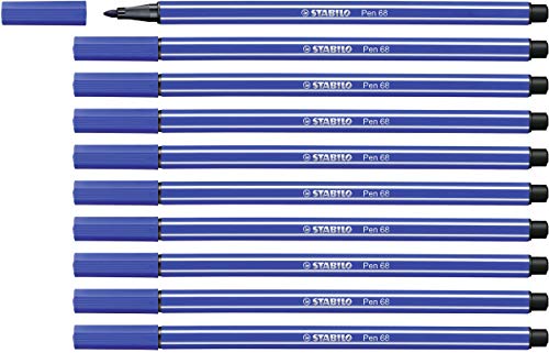 Premium-Filzstift - STABILO Pen 68 - 10er Pack - ultramarinblau von STABILO