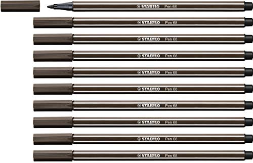 STABILO - Premium-Filzstift - Pen 68-10er Pack - umbra von STABILO
