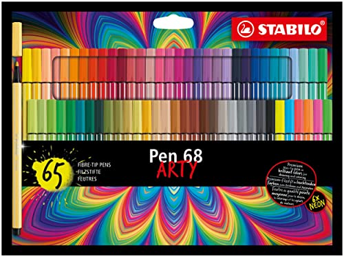 Premium-Filzstift - STABILO Pen 68 - ARTY - 65er Pack - mit 65 verschiedenen Farben von STABILO