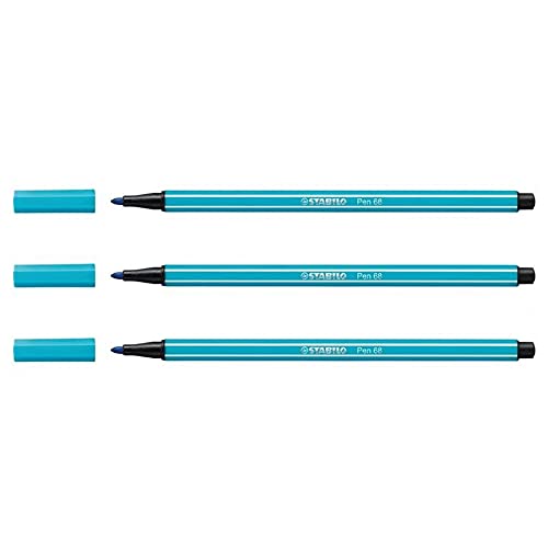Premium-Filzstift - STABILO Pen 68 - Einzelstift - neonblau von STABILO