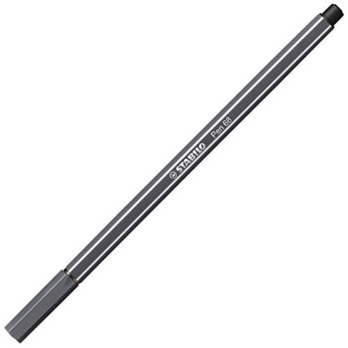 Premium-Filzstift - STABILO Pen 68 - Einzelstift - schwarzgrau von STABILO