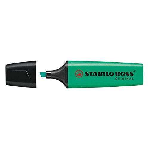 STABILO BOSS ORIGINAL – Marker (türkis, schwarz, türkis, Polypropylen, Keilspitze, Tinte auf Wasserbasis) von STABILO